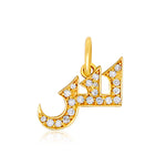 Diamond Initial Pendant Arabic