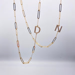 Initial PaperClip Necklace