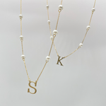 Initial Pearl Necklace