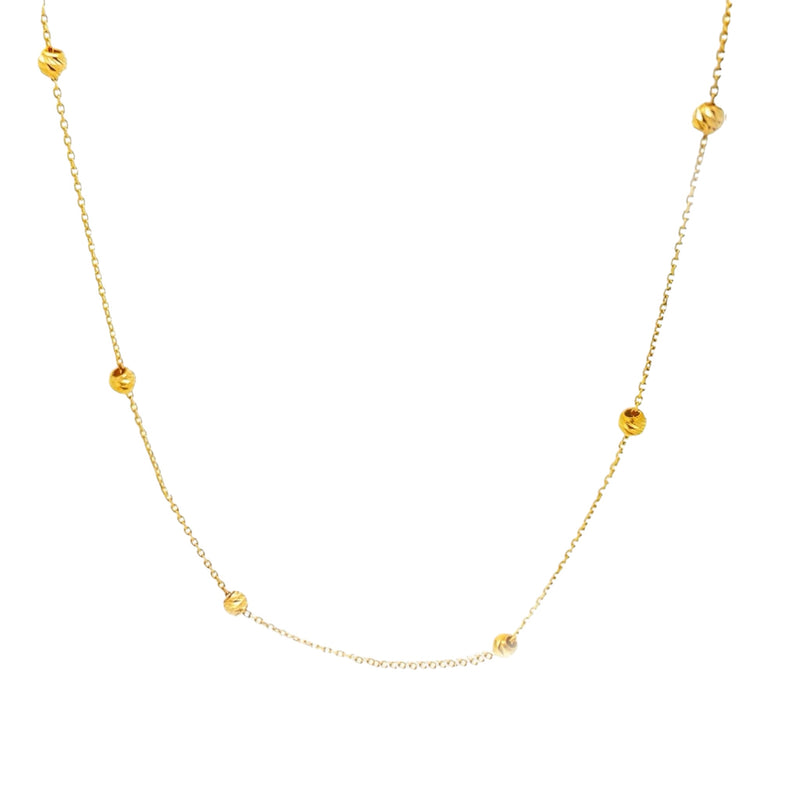 Droplets Gold Necklace - 10