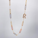 Initial Paper-Clip Necklace