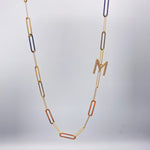 Initial Paper-Clip Necklace