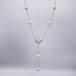 Letter Pearl Drop Necklace