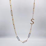 Initial Paper-Clip Necklace