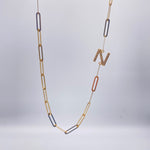 Initial Paper-Clip Necklace